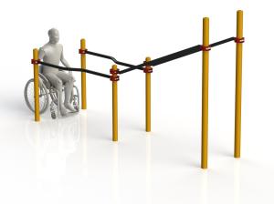 Купить Брусья двойные в подъем с подъездом для колясочников WRK-D11_76mm в Почепе 