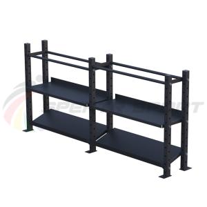 Купить Модульный стеллаж для гантелей, гирь и медболов 3780х430х1200 (2 секции) в Почепе 