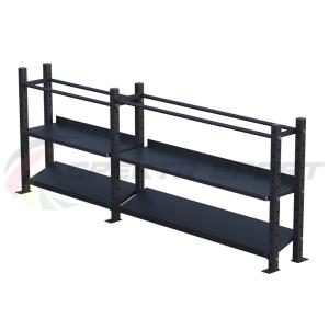 Купить Модульный стеллаж для гантелей, гирь и медболов 3180х430х1200 (2 секции) в Почепе 