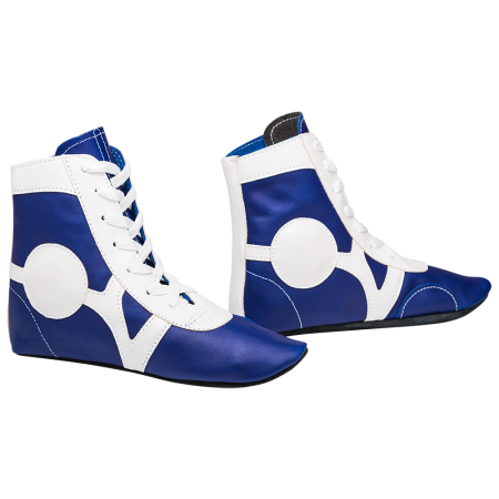 Купить Обувь для самбо SM-0102, кожа, синий Rusco в Почепе 