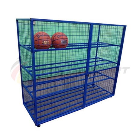 Купить Стеллаж для хранения мячей и инвентаря передвижной металлический (сетка) Цельносварной в Почепе 