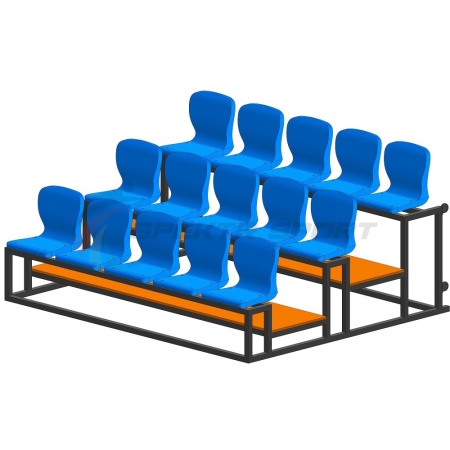 Купить Трибуна мобильная 3 ряда сиденья пластиковые на 15 мест в Почепе 